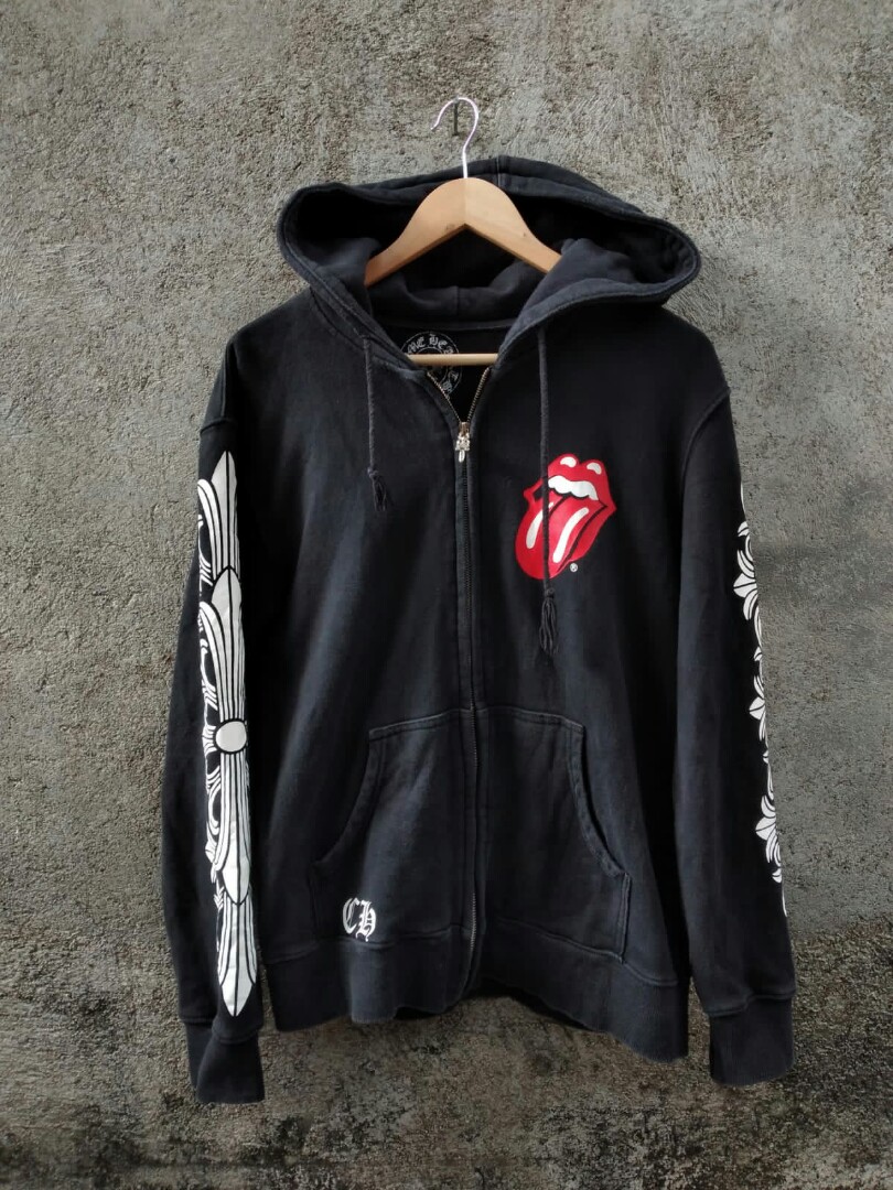Chrome hearts rolling stones hoodie hot sale
