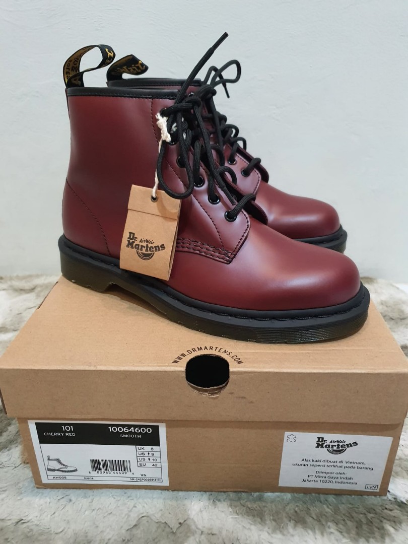 Dr martens 101 cherry red smooth
