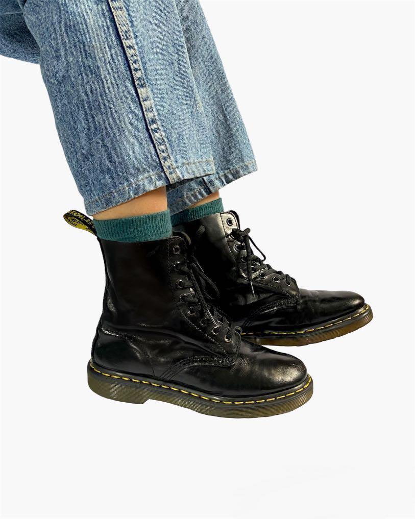 DR MARTENS TAILLE 38 UK5 cuir souple gris 1460 Pascal TBE EUR 79,00 -  PicClick IT