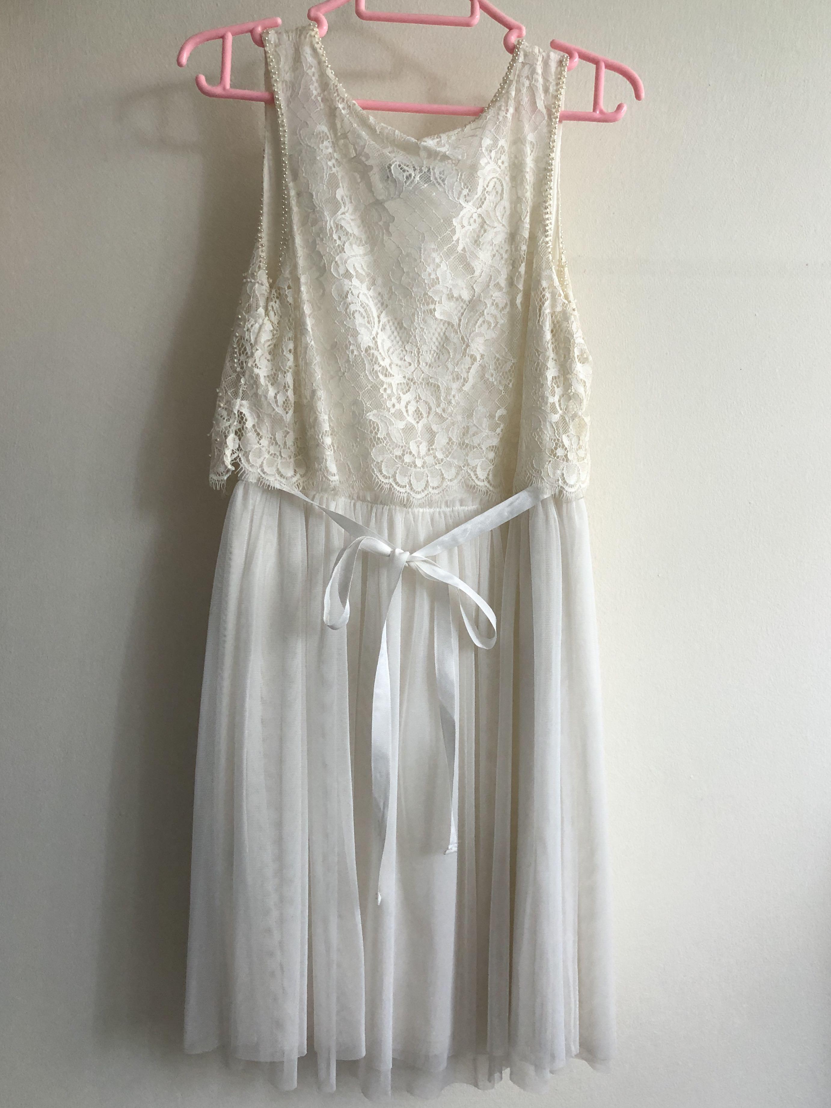 Forever New White Lace Dress