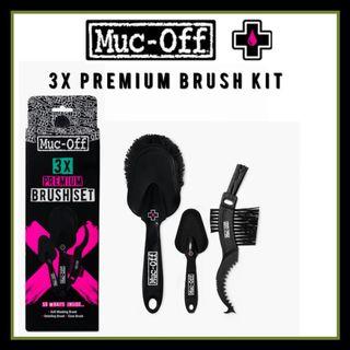 FREE DELIVERY - Muc Off 3X Premium Brush Kit for Bicycle / Motorbike Cleaning and Maintenance