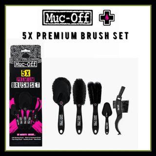 FREE DELIVERY - Muc-Off 5X Premium Brush Cleaning Set for Bicycle / Motorcycle Cleaning & Maintenance