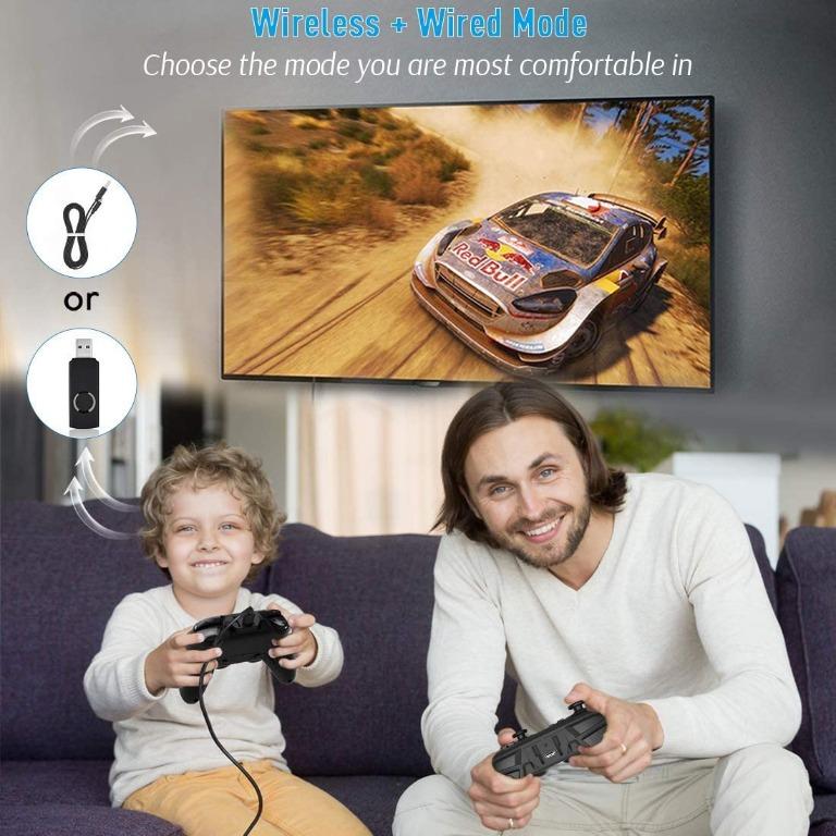 GC201 Wireless Gaming Controller, DualVibration Joystick Gamepad