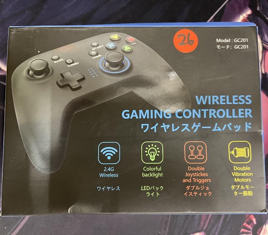 GC201 Wireless Gaming Controller, DualVibration Joystick Gamepad