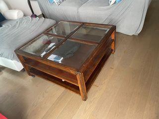 Glass Panel Coffee Table