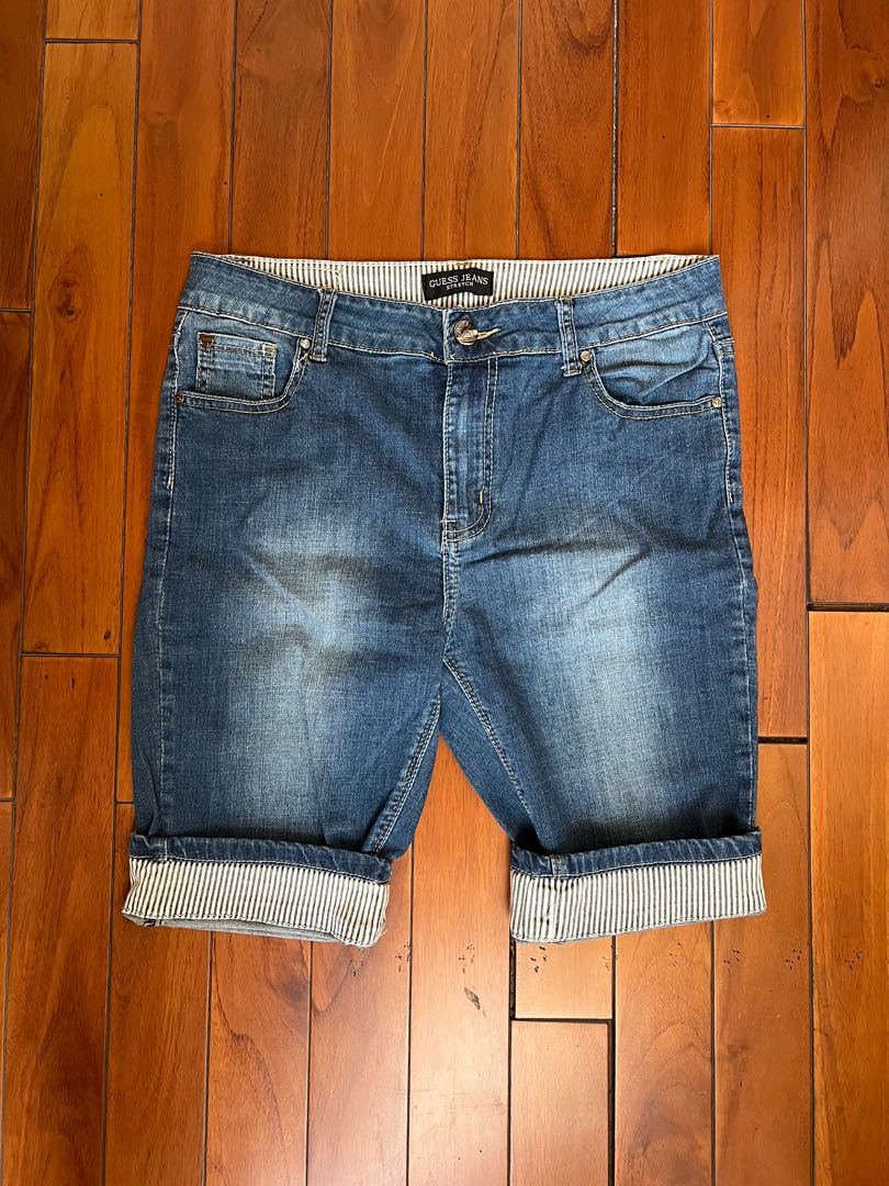 Guess jeans stretch stripes celana 