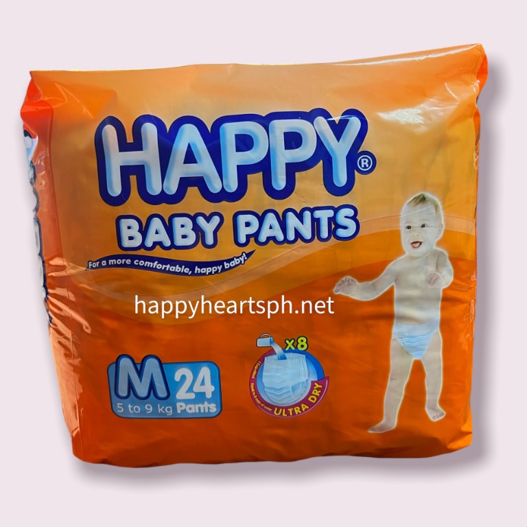 HAPPY Baby Pants Diaper Ultra Dry Med 24s, Babies & Kids, Bathing