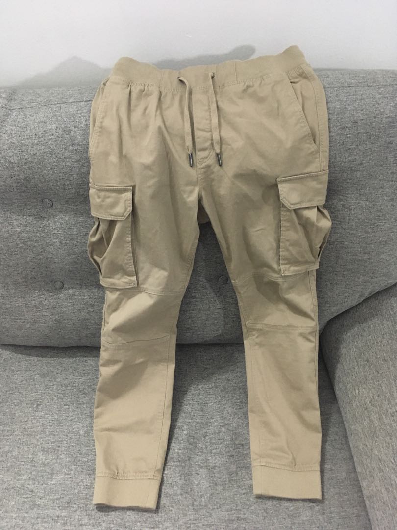 H m Skinny Cargo Pants Men s Fashion Bottoms Trousers on Carousell