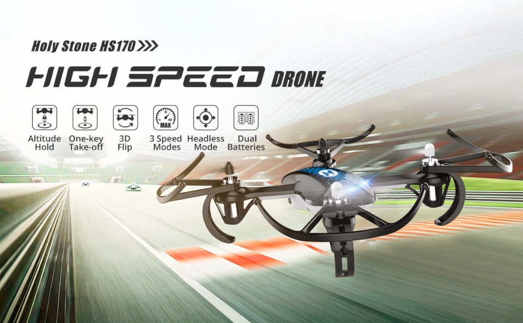 Holy stone hs170 predator mini rc helicopter drone top