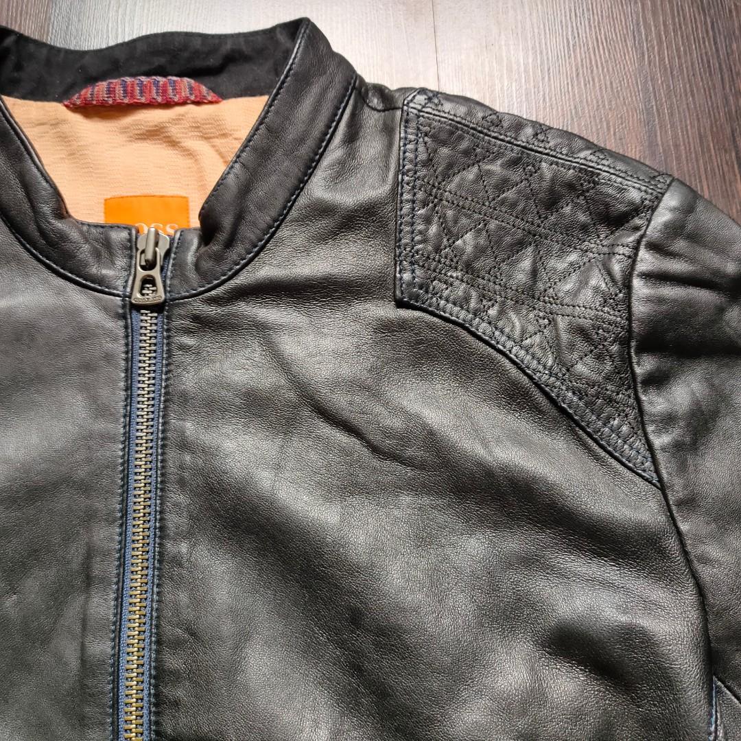 HUGO ORANGE JIPS7 | Leather Jacket, Fashion, Coats, and Outerwear on Carousell