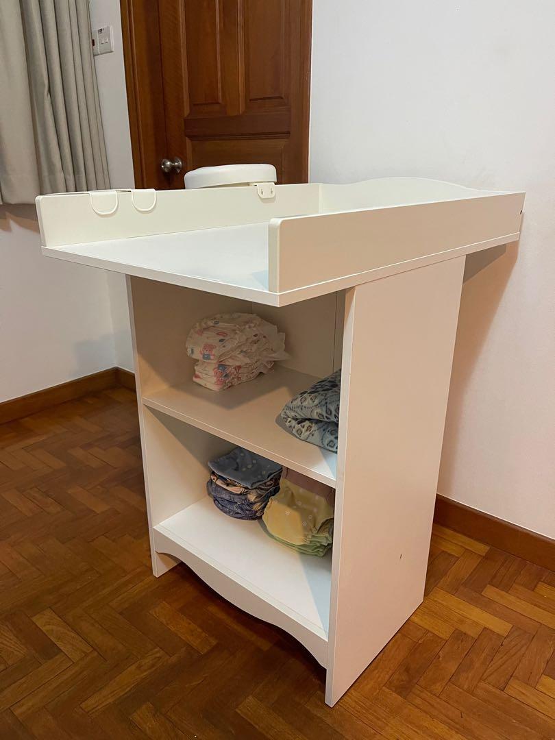 IKEA Changing table/bookshelf, white, Furniture & Home Living