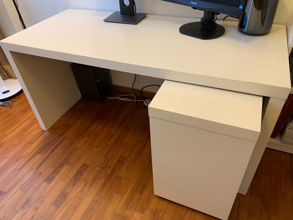IKEA MALM Desk with Pullout Panel, Furniture & Home Living, Furniture