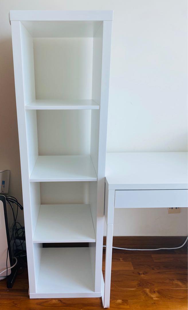 IKEA shelving, desk and chest of drawers. KALLAX, BRIMNES, MICKE, 傢俬＆家居