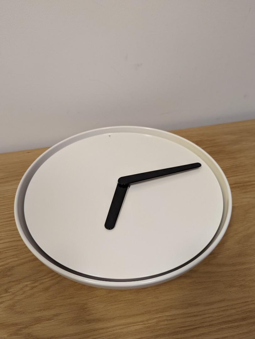 Ikea Stolpa Wall Clock (White), Furniture & Home Living, Home Decor