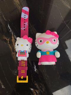 Jam tangan Hello kitty dan figure hellokitty