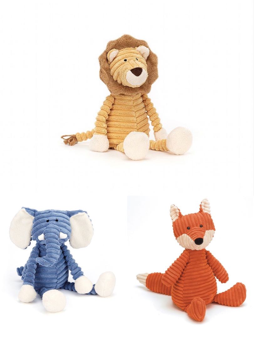 Jellycat Cordy Roy Elephant Lion Fox BNWT Stuffed Plush Soft Toy