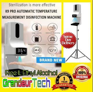 K9 PRO 2 in 1 Automatic Liquid Alcohol Dispenser Smart Sensor Digital Non-Contact Infrared Thermometer