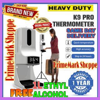 💖K9 PRO 2 in 1 Automatic Liquid Alcohol Dispenser Smart Sensor Digital Non-Contact Infrared Thermometer