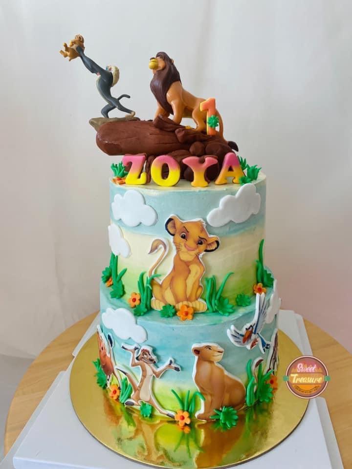 Lion Theme Tall Cake – Magic Bakers, Delicious Cakes