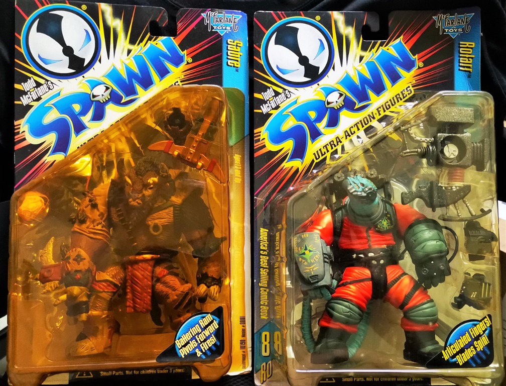 McFarlane Spawn Series 8 Combo SABRE + ROTARR RARE, Hobbies & Toys