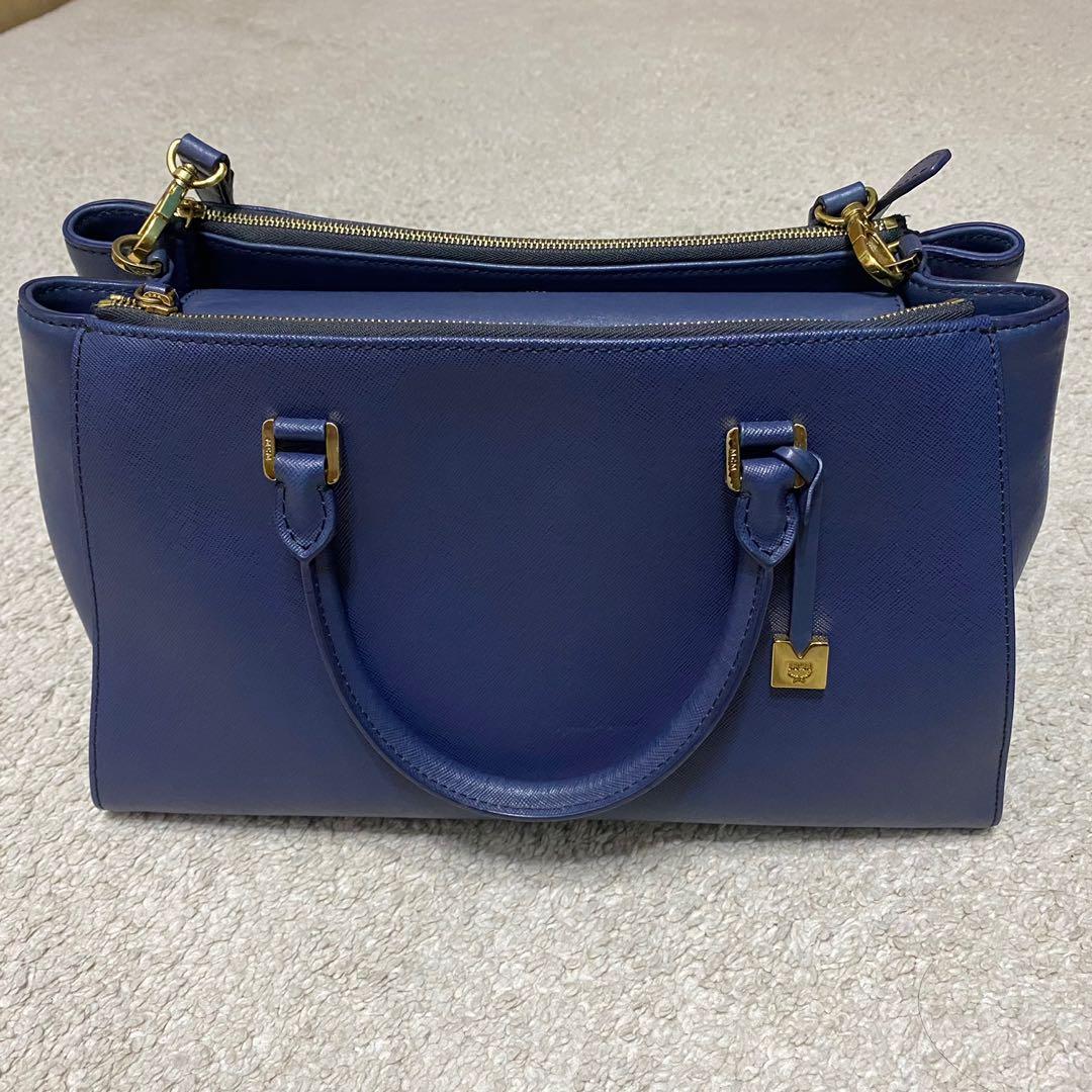 Mcm online blue handbag