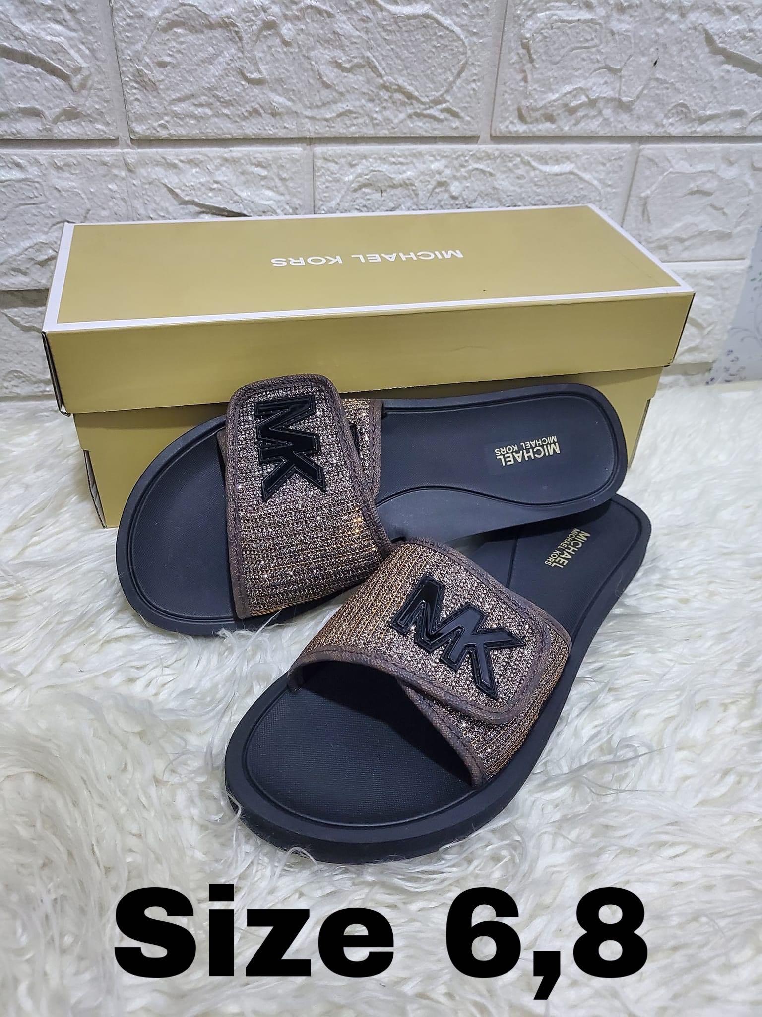 Mk top glitter slides