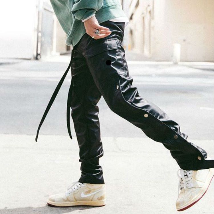 MNML snap zippered cargo pants, Men's 