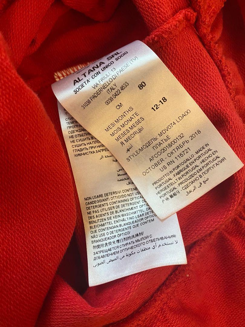 Moschino baby red dress sale