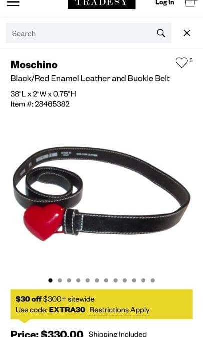 moschino belt used