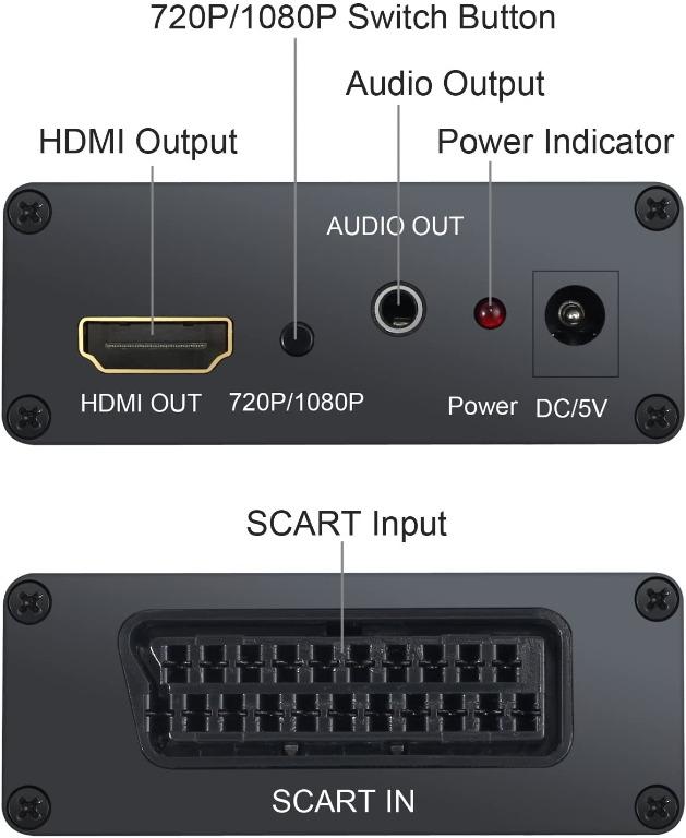 Neoteck HDMI-compatible to RCA HDMI-compatible Converter 3.5mm Jack  Headphone 720P 1080P Support PAL