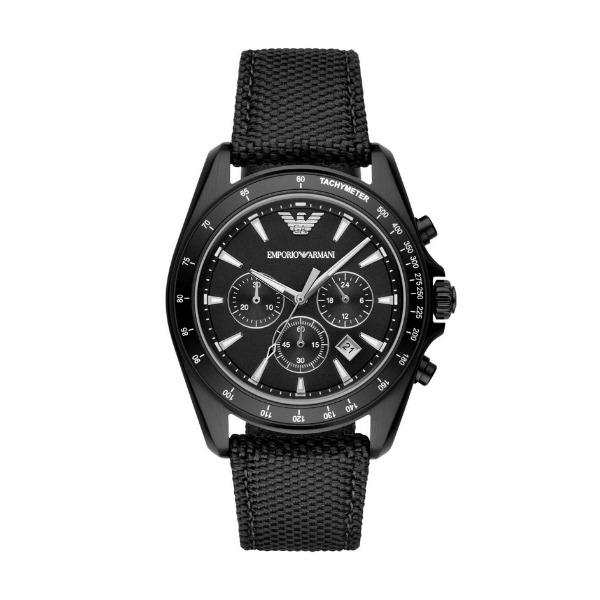 NEW Emporio Armani Sigma Nylon Leather Mens Watch AR6131