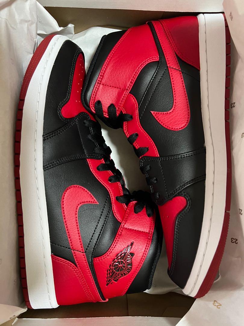 Nike Air Jordan 1 Mid Banned Black Red EU44 UK9 US10 Men s