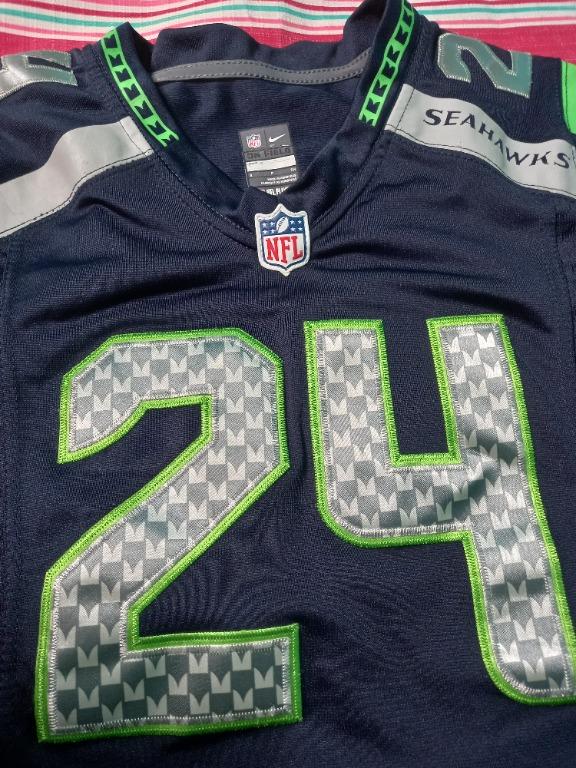 Nike Seattle Seahawks Women's Marshawn Lynch Game Jersey - Grey #24