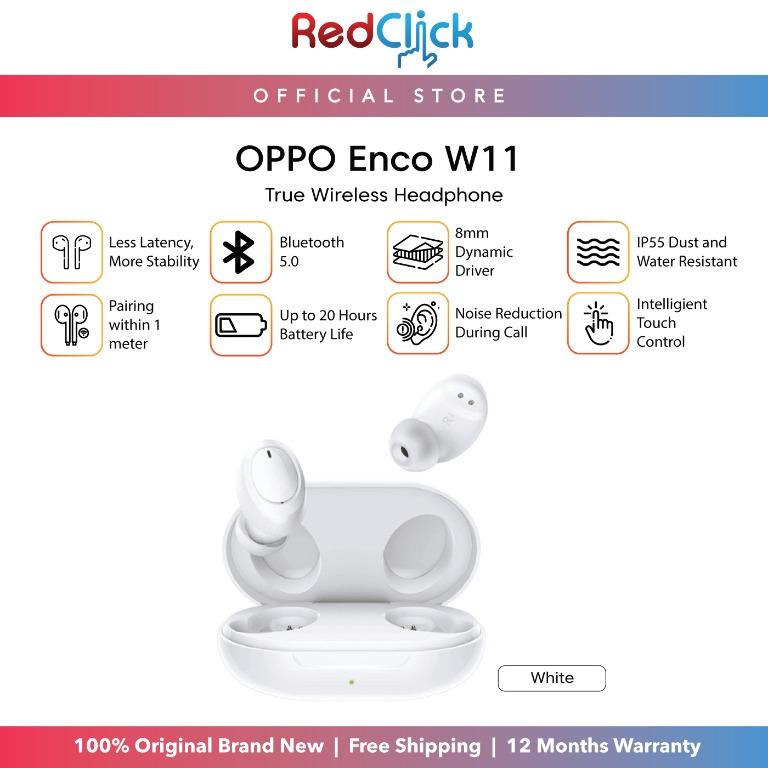 OPPO ENCO W11 True Wireless Headphones Bluetooth 5.0 Enhanced Bass