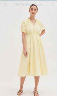 BNWT OSN Textured Cotton Puff Sleeve Dress