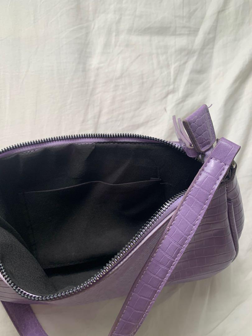 Purple top croc bag