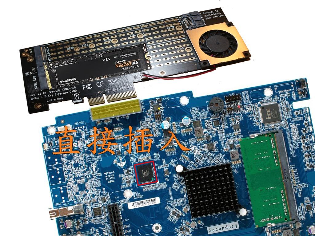QNAP NAS 兼容PCIe X4 擴充卡M.2 22110/2280 PCIe NVMe SSD 1TB 2TB 512TB, 電腦＆科技,  商務用科技產品- Carousell