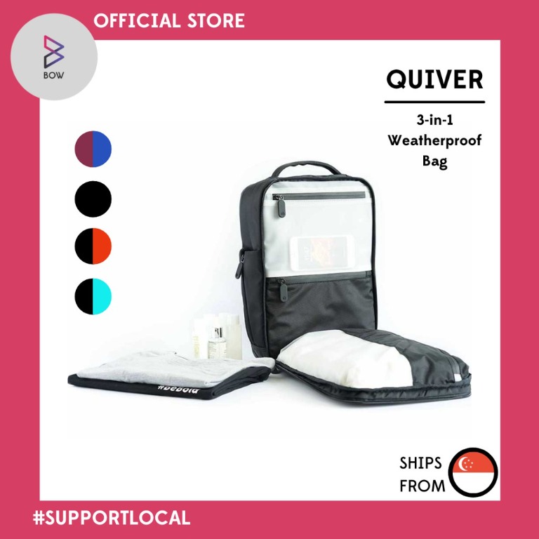 Quiver Waterproof Gym & Office Bag with Sweat Compartment BM1812, Men