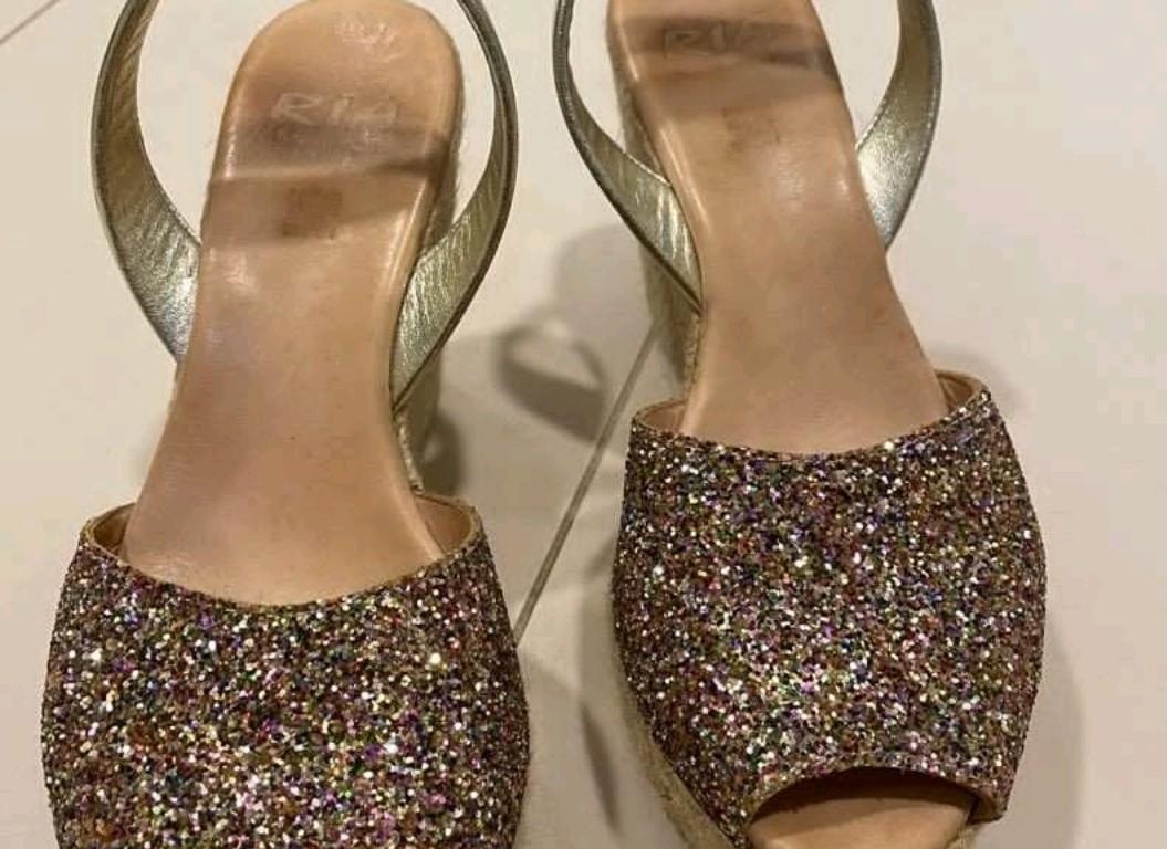 Glitter wedges sale