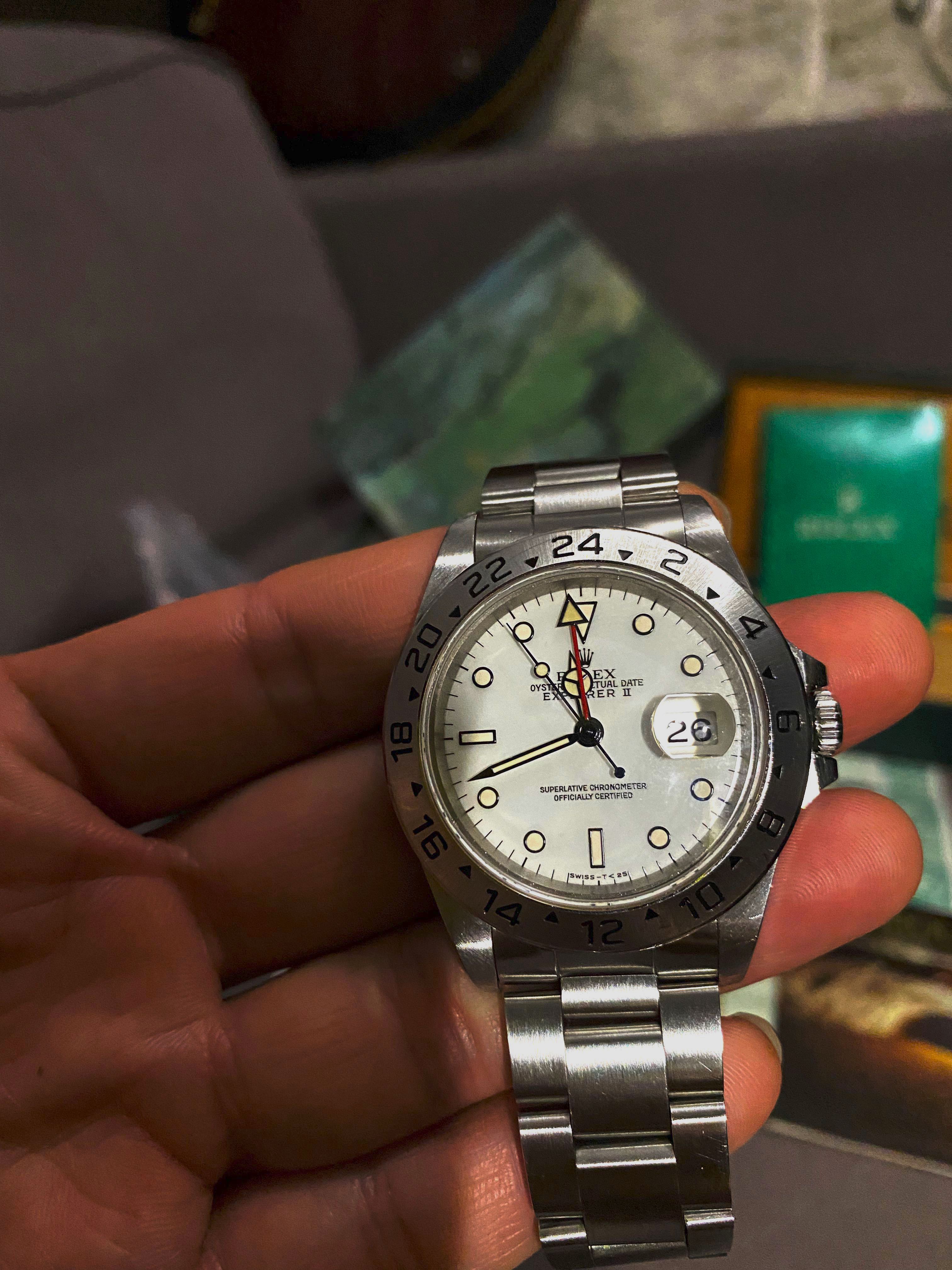 Rolex explorer discount 2 tritium dial
