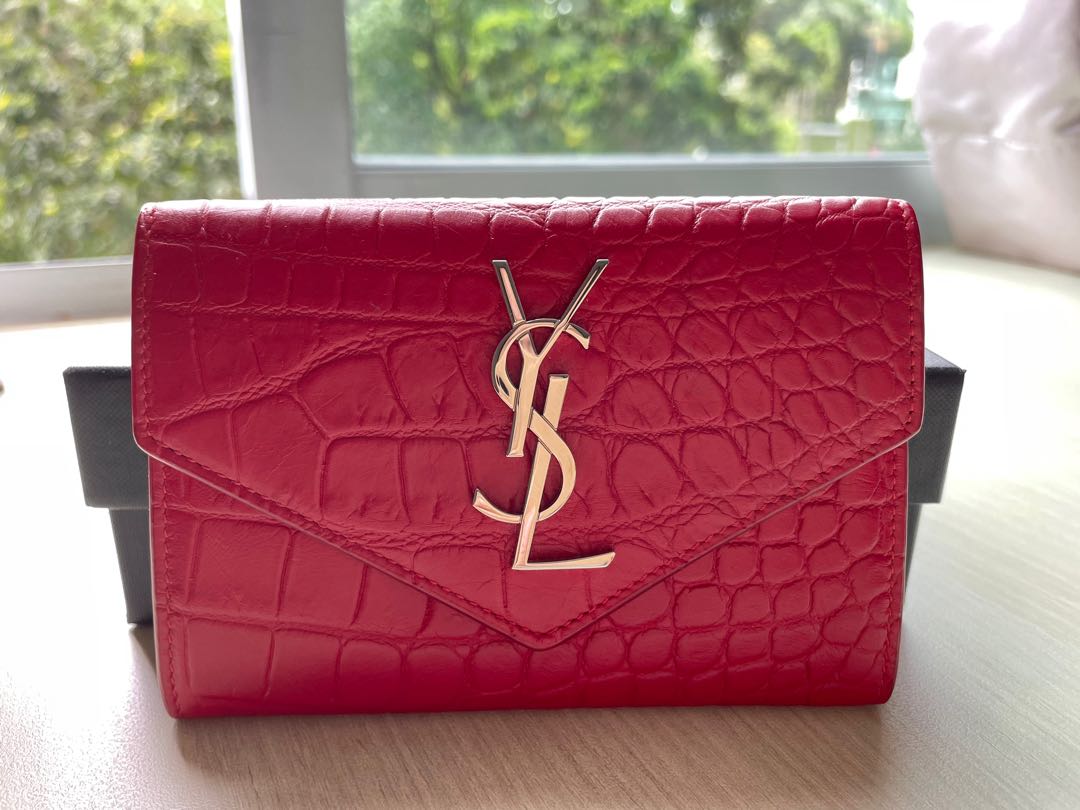 YSL Cardholder Red, Women's Fashion, Bags & Wallets, Wallets & Card holders  on Carousell