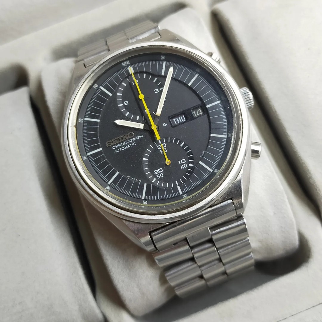 Seiko Jumbo Chronograph Cal. 6138-3002 Automatic Movement Dim. 42mm Circa  1976, Fesyen Pria, Jam Tangan di Carousell