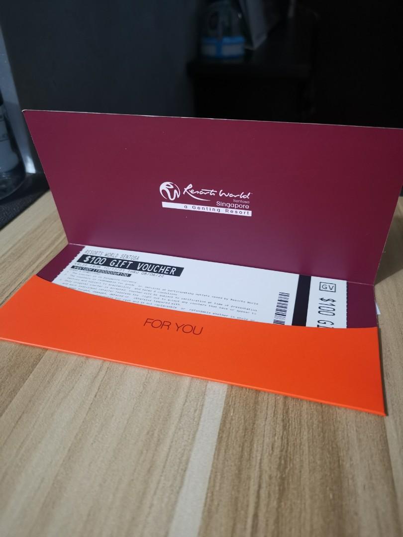 Sentosa Voucher $100, Tickets & Vouchers, Vouchers on Carousell