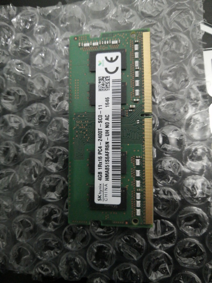 SK Hynix 4GB 1Rx16 PC4-2400T-SC0-11, Computers & Tech, Laptops 