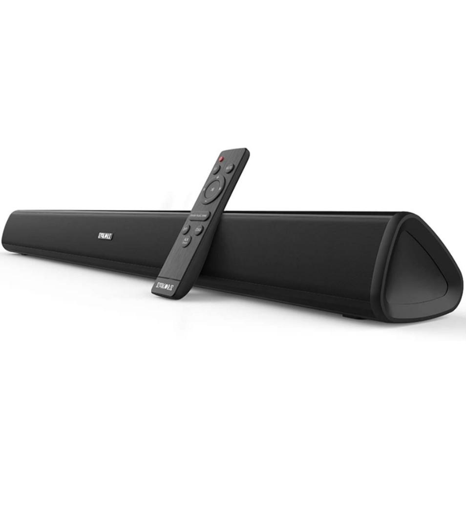 SAKOBS SoundBar with Wireless Subwoofer 2.1-Channel 120W Speakers for TV and PC Sound Bars for TV Opt/AUX/Bluetooth Connection 