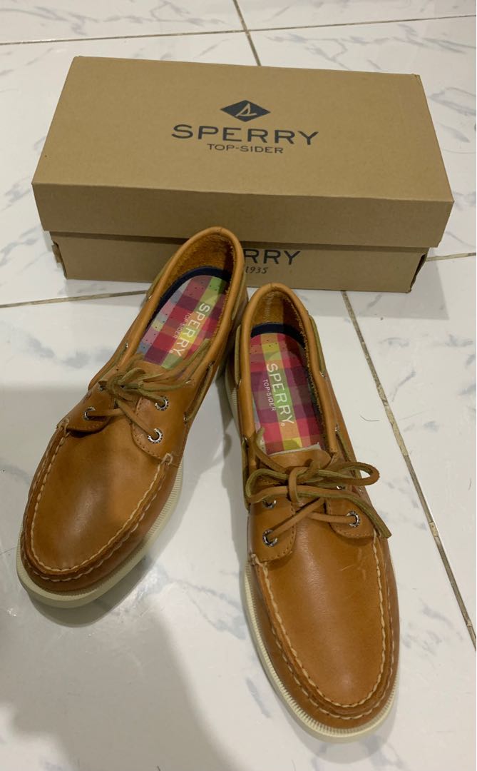 Sperry A/O 2-Eye Splash Tan Leather 