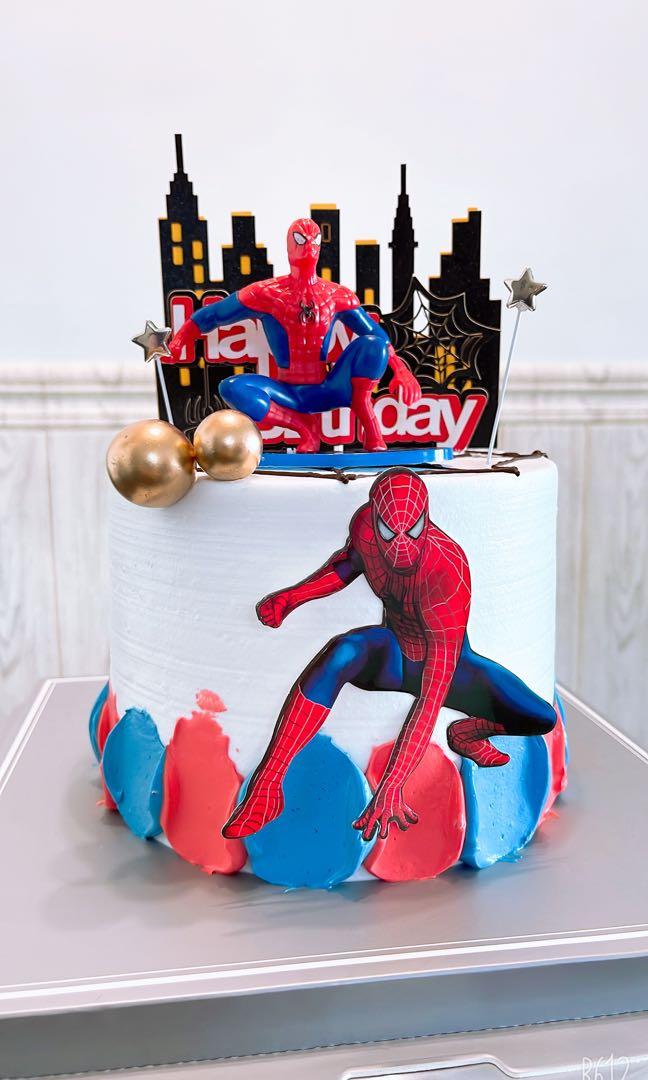 Spider-Man birthday cake, Food & Drinks, Homemade Bakes on Carousell