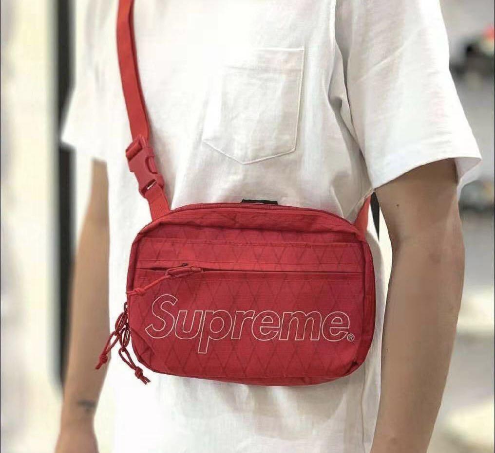 Supreme fw18 shoulder 2025 bag red
