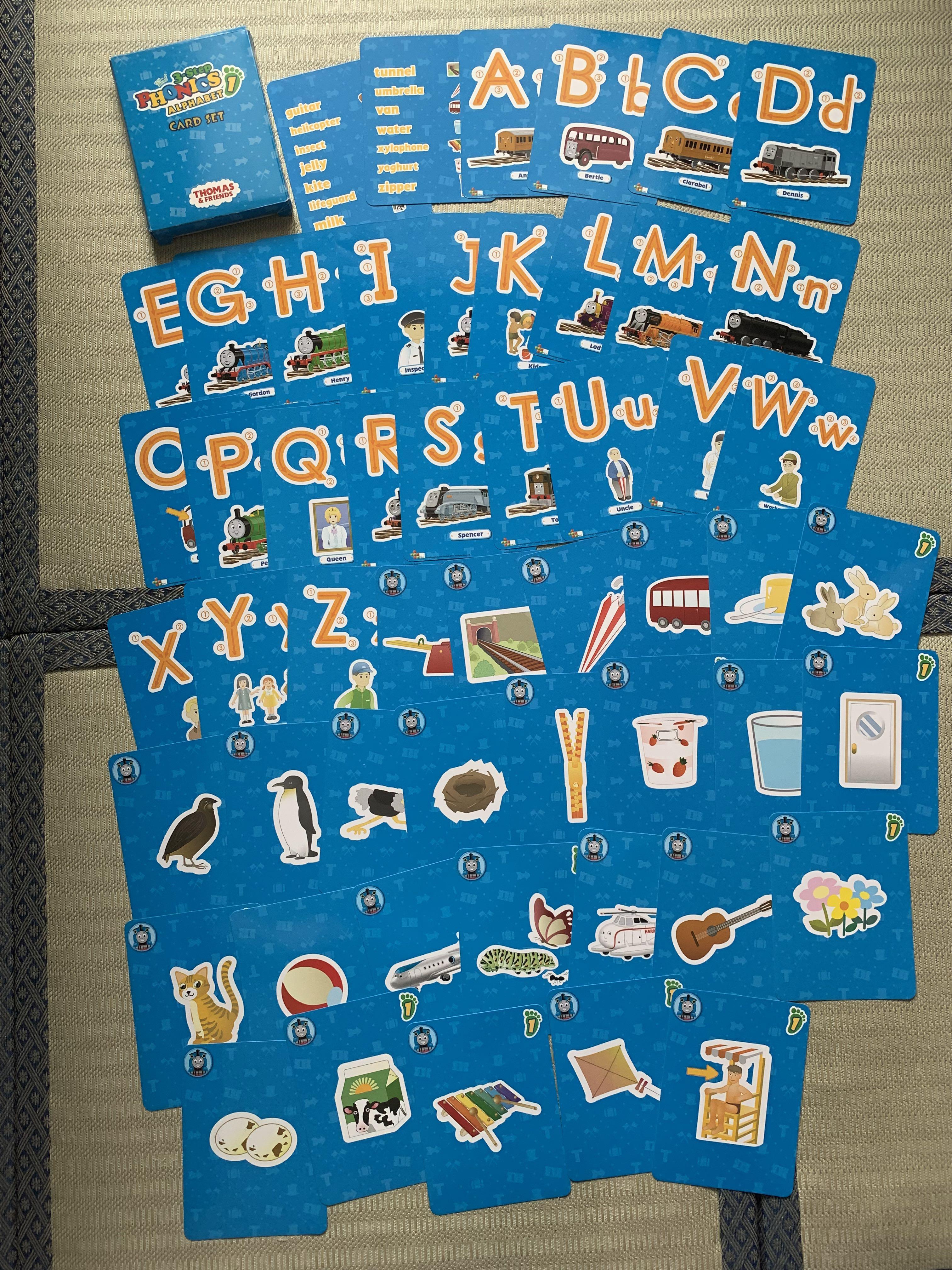 Thomas & Friends 3 step Phonics card set, 興趣及遊戲, 書本 & 文具, 小朋友書 Carousell