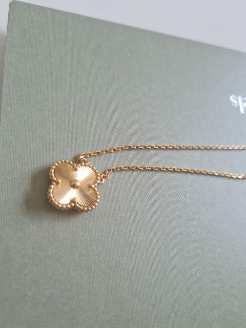 Van Cleef and Arpels Vintage Alhambra Pendant Guilloche Necklace